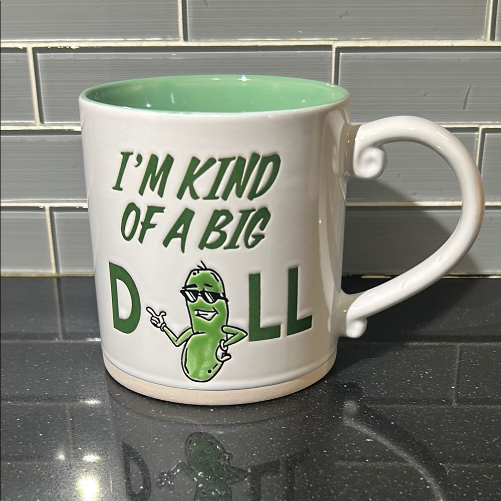Green and White Novelty Coffee Mug
